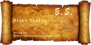 Blatt Stella névjegykártya